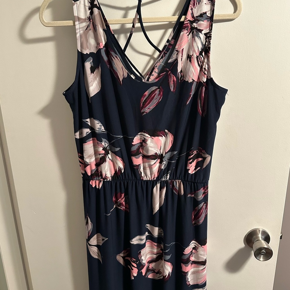 Maurices Navy and Pink Floral Dress